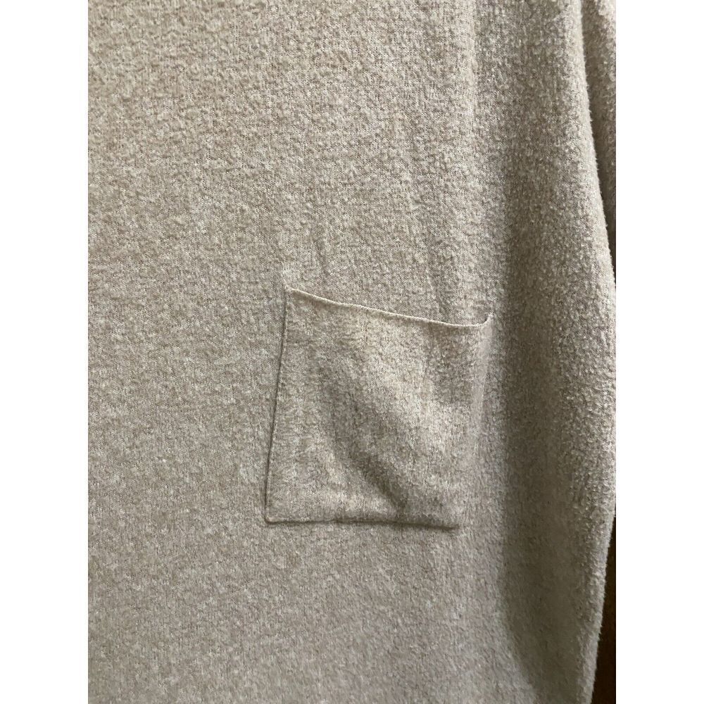 ZARA TRAFALUC HIGH LOW SWEATER SHORT SLEEVE OVERSIZED WOMENS SIZE SMALL BEIGE - Picture 5 of 10